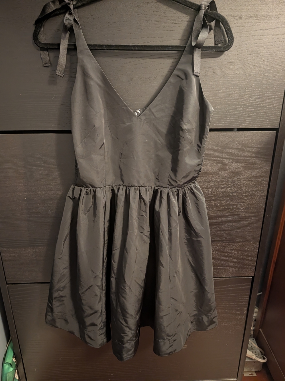 Old Navy Black Tie-Shoulder Mini Dress